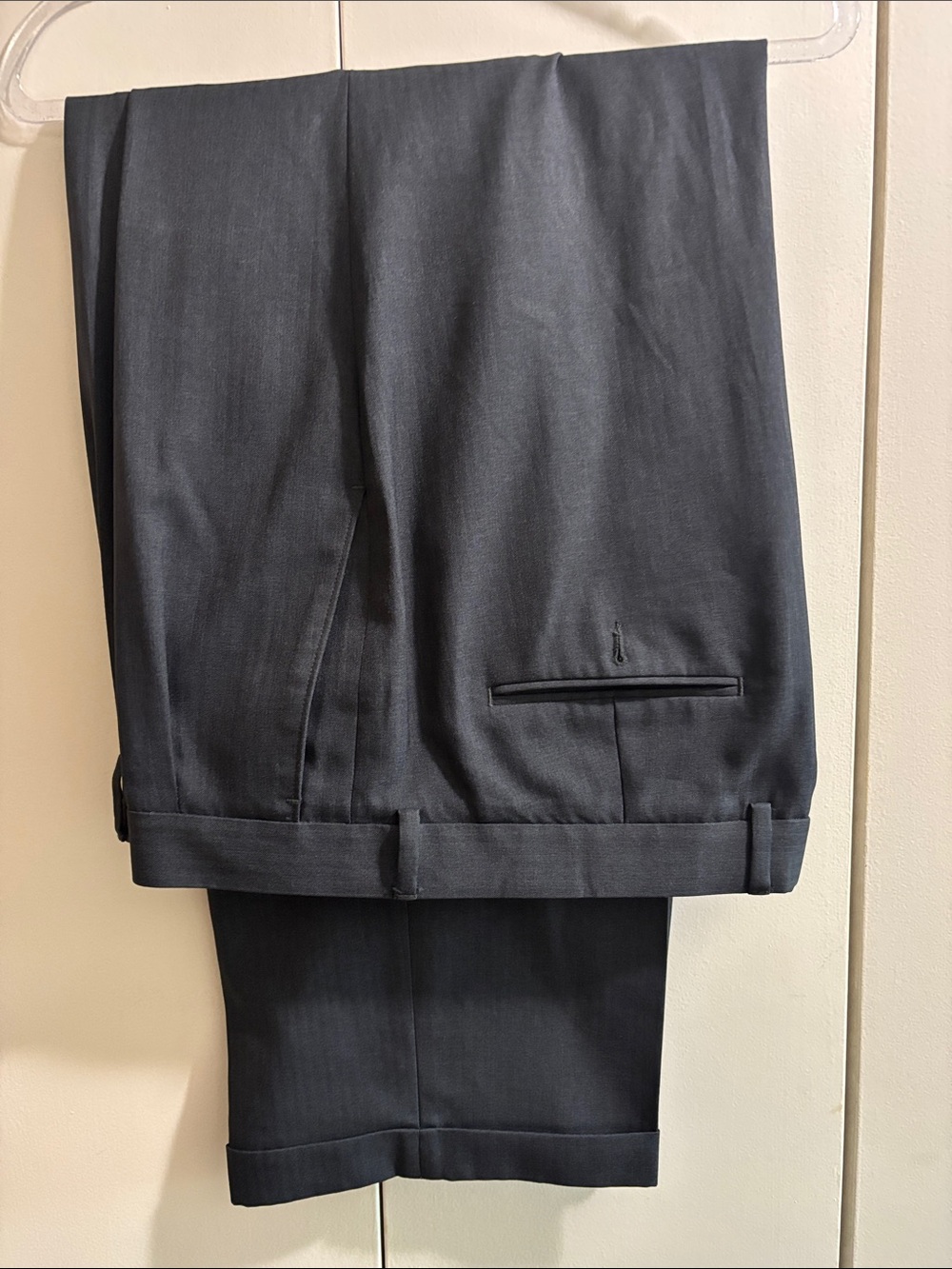 Men's Classic Dress Trousers in Charcoal Gray